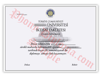 Ankara Universitesi - Fake Diploma Sample from Turkey